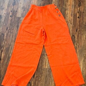 Sienna Sky Orange Wide-Leg Trousers